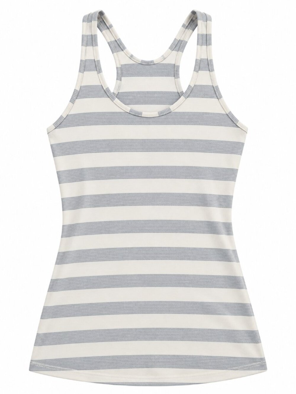 Lululemon Cool Racerback Cream/Gray Striped Tank Size 2